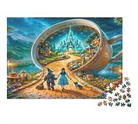 Alicia en el País de Las Maravillas Puzzle 1000 Piezas Papel Reciclado para Adultos Puzzle para Adultos Juego difícil y desafiante Actividad Divertida para casa Excelente Idea de Regalo