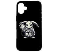 Alicia en el país de Las Maravillas - Todos Estamos Locos Sombrero Loco Conejo Blanco Carcasa para iPhone 16 Plus