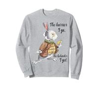 Alicia en el país de las maravillas White Rabbit Late The Hurrier I Go Sudadera