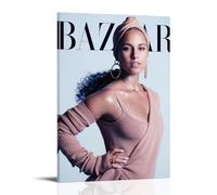 Alicia Keys Art Poster Pintura Decorativa Lienzo Arte de Pared Salón Póster Dormitorio Pintura, Arte de Pared Impresión de Imagen Moderna Decoración de Habitación Familiar 20 x 30 Pulgadas (50 x 75 cm