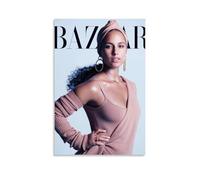 Alicia Keys Art Poster Pintura Decorativa Lienzo Arte de Pared Salón Póster Dormitorio Pintura, Arte de Pared Impresión de Imagen Moderna Decoración de Habitación Familiar 24 x 36 Pulgadas (60 x 90 cm