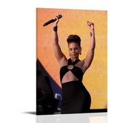 Alicia Keys Fanart Póster Pintura Decorativa Lienzo Arte de Pared Salón Póster Dormitorio Pintura, Arte de Pared Impresión de Imagen Moderna Decoración de Habitación Familiar 08 x 12 Pulgadas (20 x 30