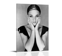 Alicia Keys Póster Blanco y Negro Pintura Decorativa Lienzo Arte de Pared Salón Póster Dormitorio Pintura, Arte de Pared Impresión de Imagen Moderna Decoración de Habitación Familiar 40 x 60 cm