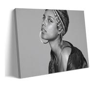 Alicia Keys Singer Póster Pintura Decorativa Lienzo Arte de Pared Salón Póster Dormitorio Pintura, Arte de Pared Impresión de Imagen Moderna Decoración de Habitación Familiar 08 x 12 Pulgadas (20 x 30
