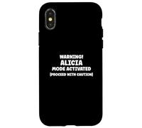 Alicia Personalized Women's Gift Custom Alicia Carcasa para iPhone X/XS