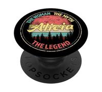Alicia The Woman The Myth The Legend Nombre Personalizado PopSockets PopGrip Adhesivo