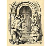 Alicia y la rana ilustración de Sir John Tenniel 1820-1914 del libro a través del espejo y lo que Alice encontró allí por Lewis Carroll Published London 1912 Póster impreso (13 x 16)