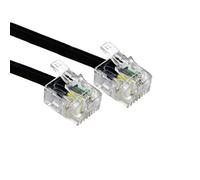Alida Systems Cable Telefónico ADSL Con Conectores RJ11 de 10 m- Routeur A Través De toma De Teléfono O Microfiltro/Negro