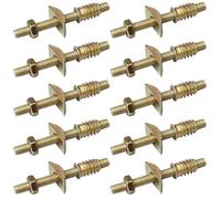 Alide 10 juegos de conectores para muebles, sujetadores cuatro en uno, arandelas de media luna con pernos y tuercas M8 x 100 mm para marcos de cama, mesas y armarios.