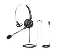 Alide Auriculares Telefónicos RJ9 Con Micrófono, Cancelación De Ruido Y Desconexión Rápida, Compatibles Con Teléfonos Fijos Mitel 5312 Y 5320 De Polycom.