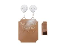 Alide Estantería colgante con decoración de libros, letrero personalizado para estantería colgante, decoración de rincón, mostrador de libros leídos este año, estante de escritorio de pared