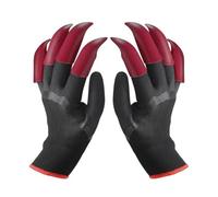Alide Guantes De Jardinería Impermeables Con Garras, Ideales Para Excavar Y Plantar En Granjas, Con 8 Garras (negro Y Rojo). La Mejor Opción Para El Jardín.