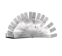 Alide Juego De Galgas De Espesores De 16 Hojas Para Válvulas, Herramienta De Medición De Acero Inoxidable Para Medir El Ancho Y El Grosor De Las Bujías (0,127-0,508 Mm).