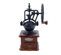 Alide Molinillo de café manual de estilo vintage, pequeño molinillo de madera para granos de café, molino de rodillos con manivela para prensa francesa, Aeropress y espresso (marrón)