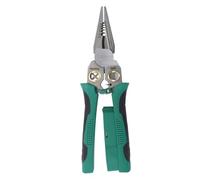 Alide Pelacables 8 en 1 con comprobador de voltaje, para cortar y tensar cables, alicates eléctricos, tijeras para raspar y prensar cables, herramienta de reparación para electricistas.