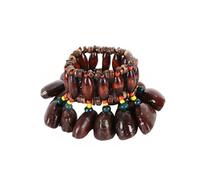 Alide Pulseras De Danza Con Conchas De Semillas, Cascabeles De Muñeca Con Forma De Nuez Para Danza, Yoga, Meditación, ASMR Y Terapia De Sonido (Juju)