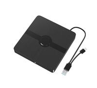 Alide Unidad Externa de y DVD USB 3.0 Tipo C, Unidad óptica portátil, grabadora de CD y DVD, Reproductor y Lector para Ordenador portátil con Windows.