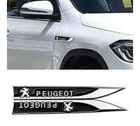 ALIEDA Etiqueta Engomada Metal 3D del Coche de 2 Piezas, Etiqueta Decorativa ala Lateral Cuerpo, Etiqueta Engomada Logotipo Parrilla Insignia, para Peugeot 107 108 206 207 308 307 508 2008