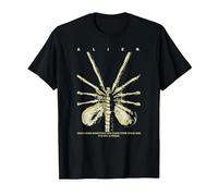 Alien 45th Anniversary Facehugger 1979 Movie Poster Space Camiseta, Hombre, Negro, 4XL