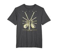 Alien 45th Anniversary Facehugger 1979 Movie Poster Space Camiseta, Hombre Tallas Grandes, Jaspeado Oscuro, 4X Alto
