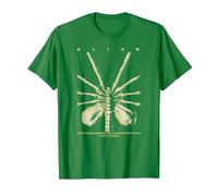 Alien 45th Anniversary Facehugger 1979 Movie Poster Space Camiseta, Hombre, Verde Kelly, XL