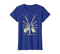 Alien 45th Anniversary Facehugger 1979 Movie Poster Space Camiseta, Mujer, Azul Real, XXL