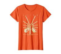 Alien 45th Anniversary Facehugger 1979 Movie Poster Space Camiseta, Mujer, Naranja, 3XL