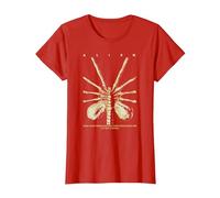 Alien 45th Anniversary Facehugger 1979 Movie Poster Space Camiseta, Mujer, Rojo, XXL