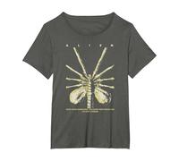 Alien 45th Anniversary Facehugger 1979 Movie Poster Space Camiseta, Mujer Tallas Grandes, Asfalto, 4XL Grande