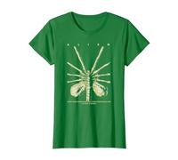 Alien 45th Anniversary Facehugger 1979 Movie Poster Space Camiseta, Mujer, Verde Kelly, L