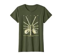 Alien 45th Anniversary Facehugger 1979 Movie Poster Space Camiseta, Mujer, Verde Oliva, L