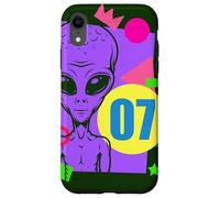 Alien 7mo cumpleaños Alien 7 años Alien colorido Carcasa para iPhone XR