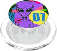 Alien 7mo cumpleaños Alien 7 años Alien colorido PopSockets PopGrip para MagSafe