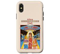 Alien Abduction Club UFO Retro Vintage Funny Adult Humor Carcasa para iPhone X/XS