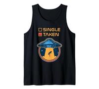 Alien Abduction Single VS Tomado Retro UFO Flying Saucer Juego de palabras Camiseta sin Mangas