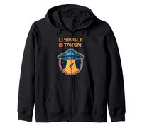 Alien Abduction Single VS Tomado Retro UFO Flying Saucer Juego de palabras Sudadera con Capucha