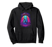 Alien Abduction Unicornio UFO Retro Sudadera con Capucha