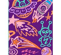 Alien Adventures Notebook: Fun Space Themed Notebook for Doodling, Writing and Big Iimaginations. 110 Lined Pages. Soft Matte Cover