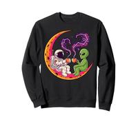 Alien and Astronaut Drinking Tea At The Moon Sudadera