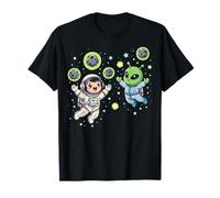 Alien and Astronaut Hanging out on Lunar Moon Camiseta