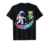 Alien and Astronaut Lunar Moon Kid Camiseta