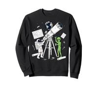 Alien and Astronaut Telescope Line Sudadera