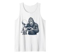 Alien and Bigfoot Love - Letrero de mano retro vintage Camiseta sin Mangas
