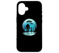 Alien and Bigfoot Moon Carcasa para iPhone 16