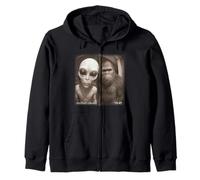 Alien and Bigfoot Sasquatch Timbre Cámara Ver Diseño Regalo Sudadera con Capucha