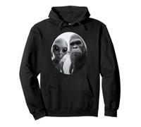 Alien and Bigfoot Sasquatch Timbre Cámara Ver Diseño Regalo Sudadera con Capucha