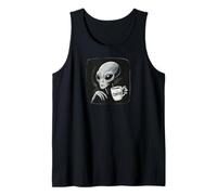 Alien Area 51 Extraterrestrial Coffee Lover UFO Party Camiseta sin Mangas