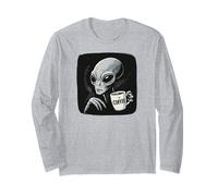 Alien Area 51 Extraterrestrial Coffee Lover UFO Party Manga Larga