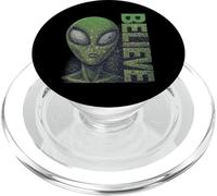 Alien Believe Sign Divertido OVNI para divertidos creyentes en extraterrestres OVNIs PopSockets PopGrip para MagSafe