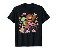 Alien Bigfoot No' Rules Just Vibes Funny Cryptid Camiseta